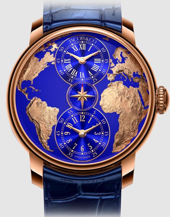 Jacob & Co The World Is Yours Dual Time Zone DT100.40.AA.AA.ABALA Replica watch